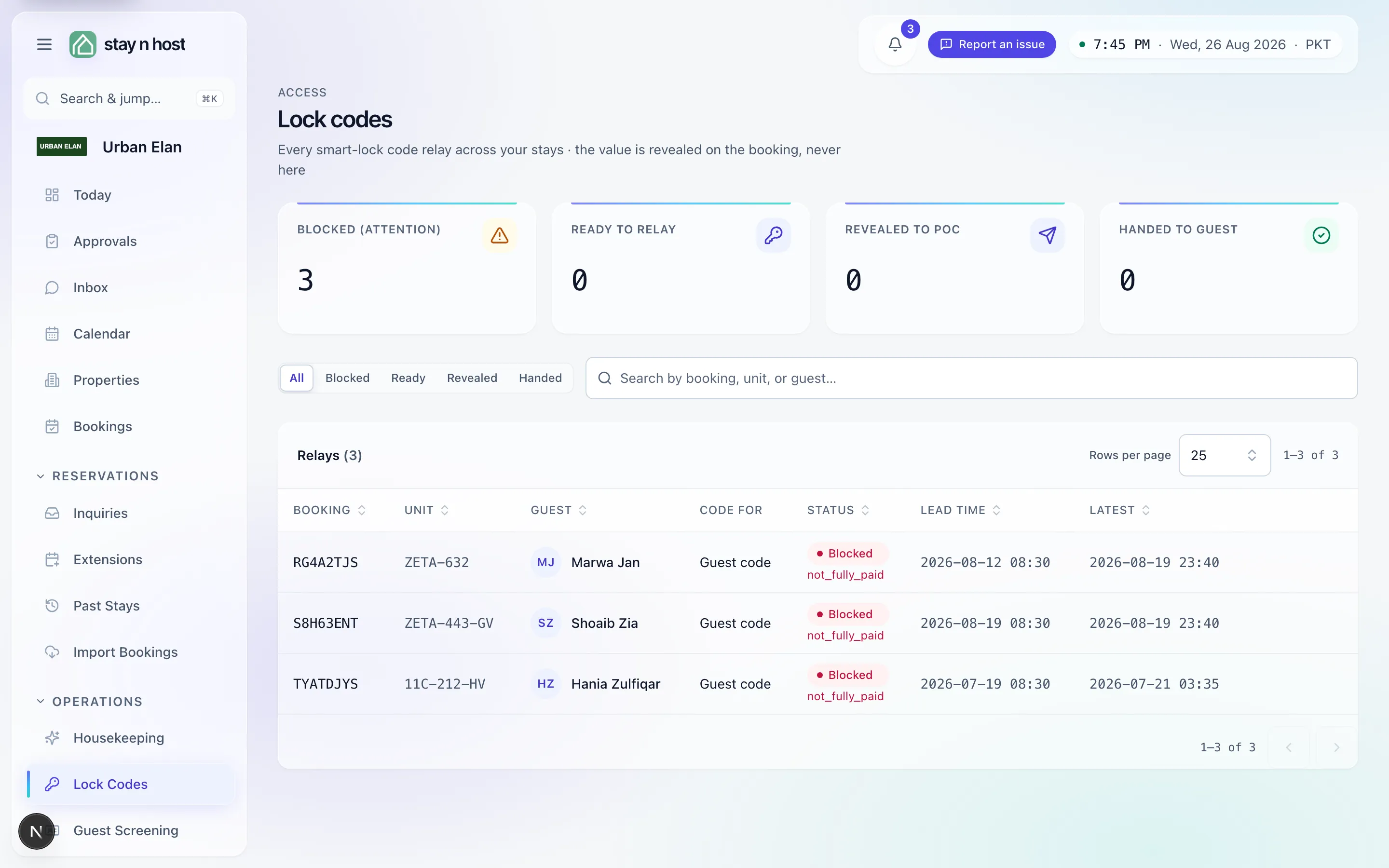 The Lock codes ledger - every relay’s lifecycle, never the code value